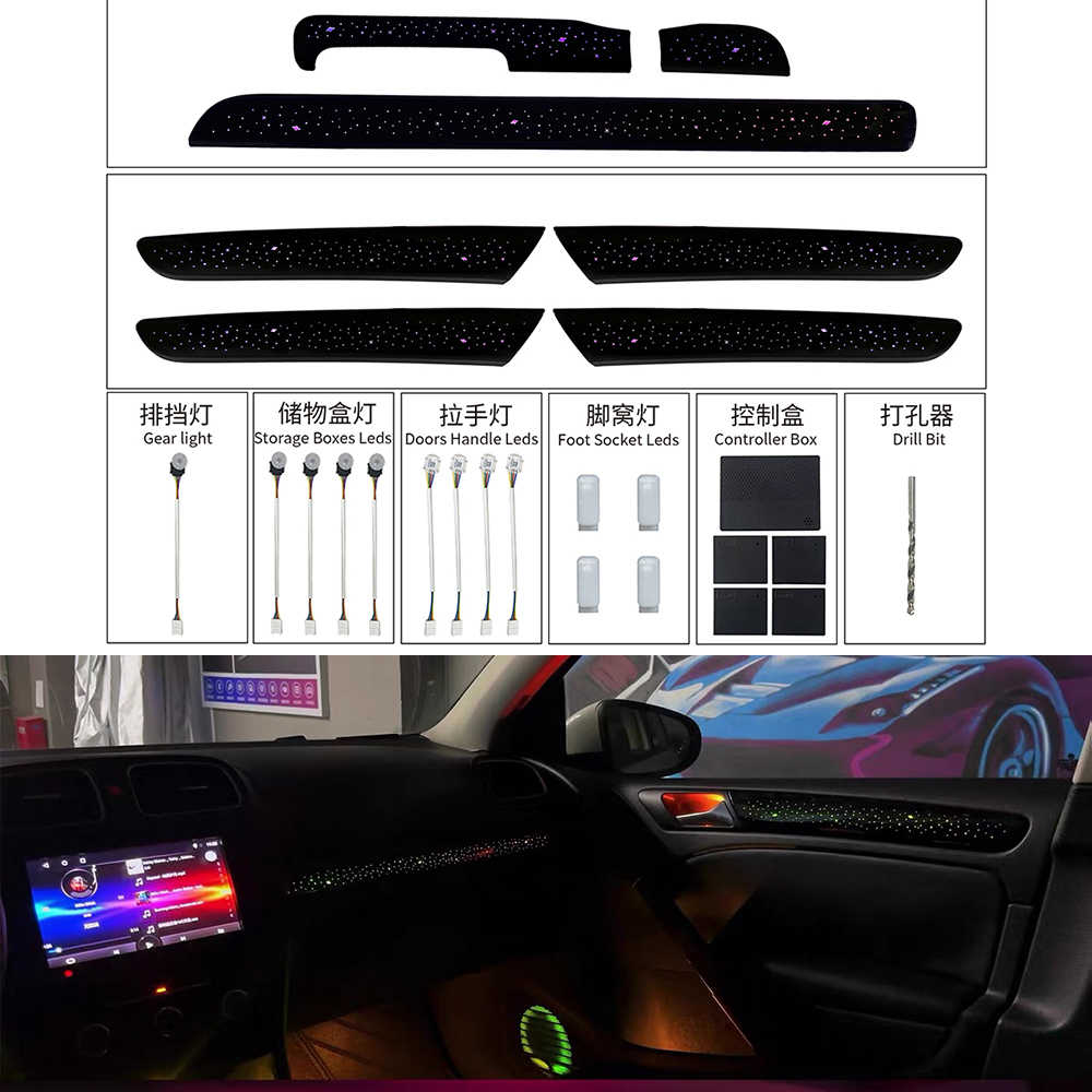 Led Ambient Interior Car Lights App Control - Auto-interieur Verlichting Upgrade LED Omgevingslicht Voor
