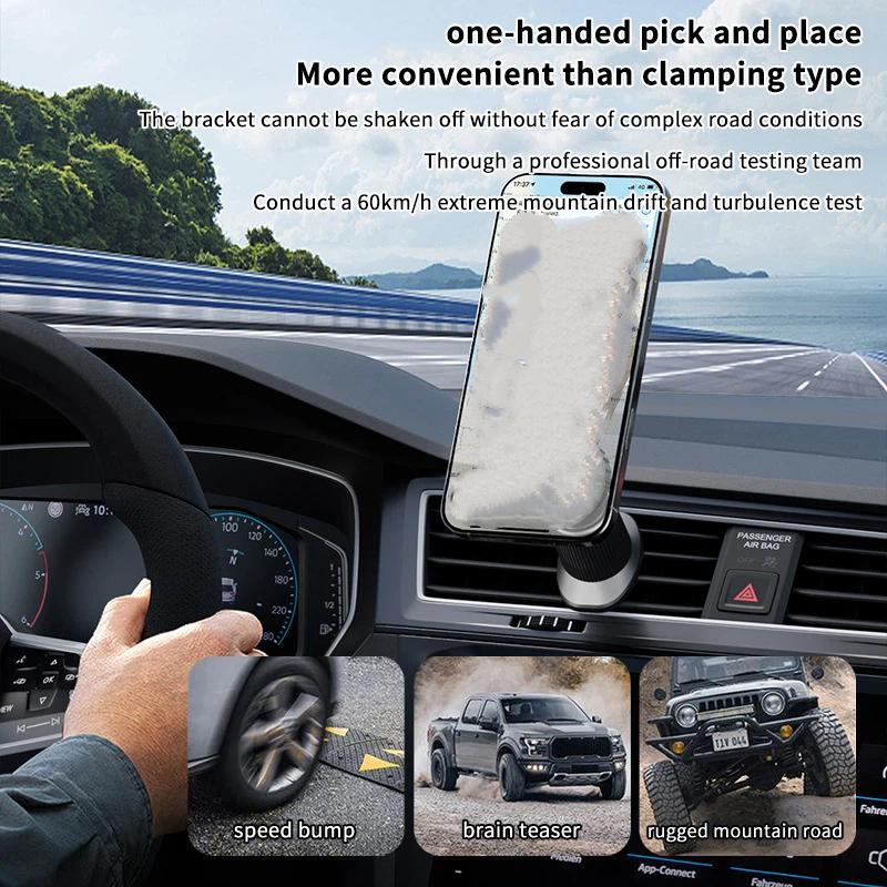 Magnetic Phone Holder For Car Vent - Nieuwe 1 stuks koolstofvezel magnetische autotelefoonhouder