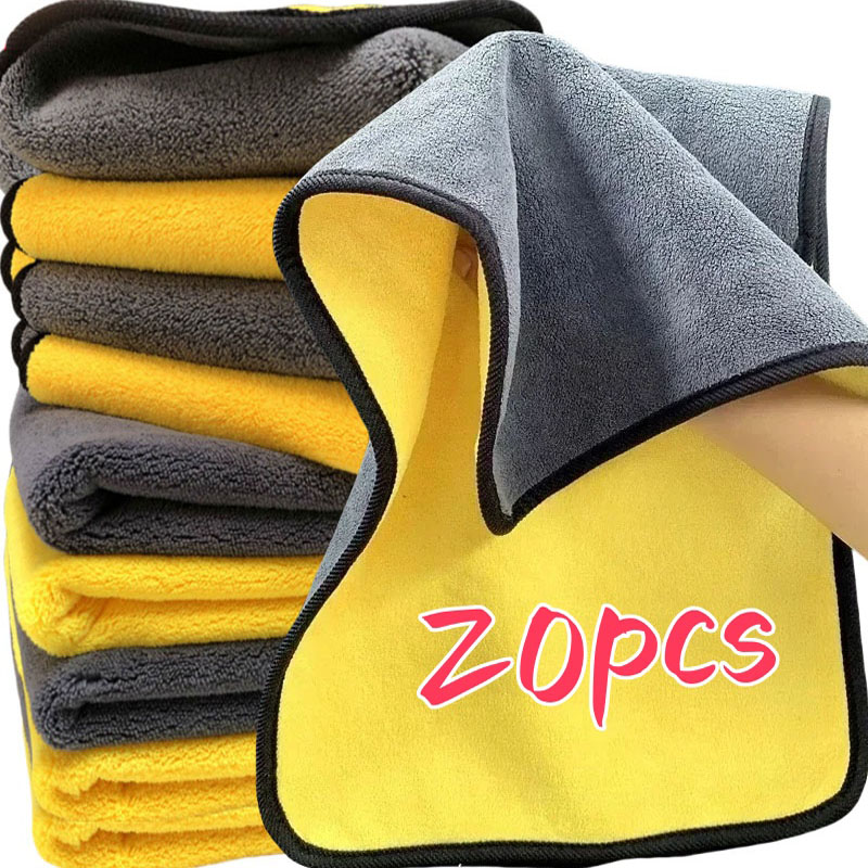 Microfiber Car Drying Towel Super Absorbent - 1/20 Stuks Dikker Microvezel Doeken Dubbellaags