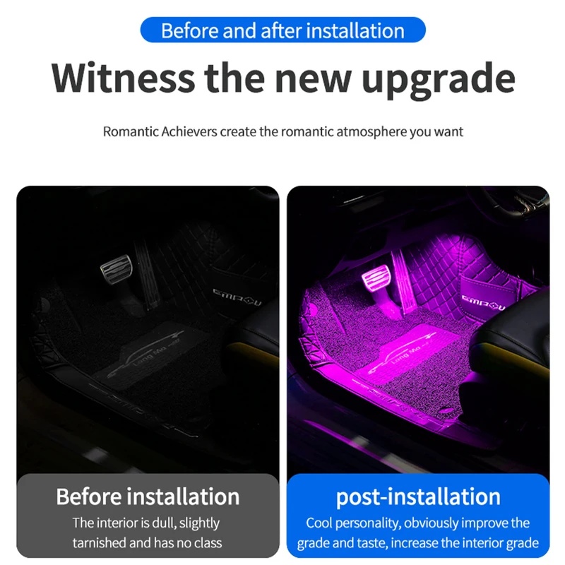 Neon LED auto-interieur sfeerv - Led Ambient Interior Car Lights App Control recensie en prijs