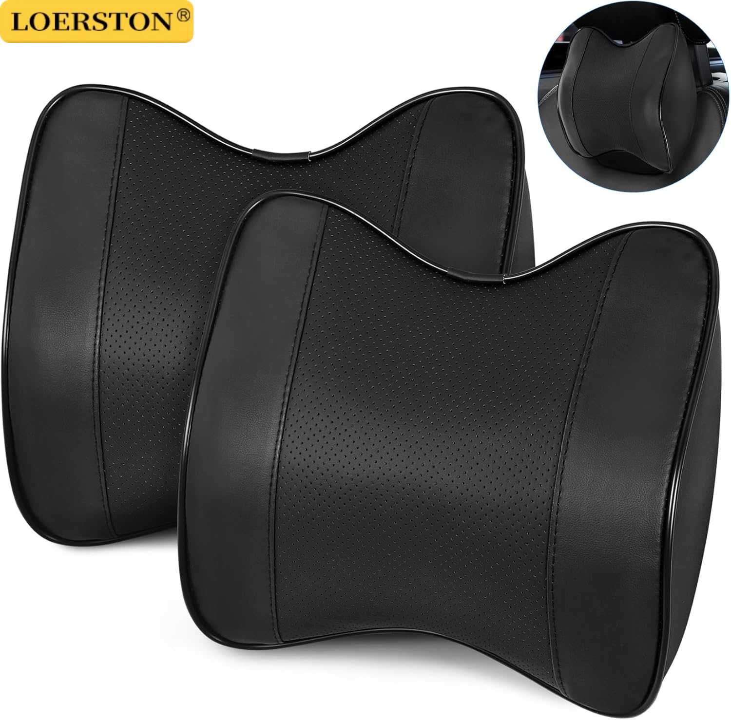 Auto nek hoofdsteun kussen ond - Memory Foam Car Neck Pillow Lumbar Support recensie en prijs