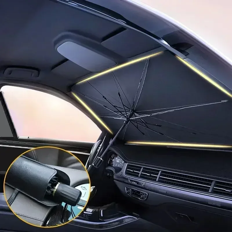 Opvouwbare autozonnescherm voo - Car Sunshade Windshield Umbrella Foldable recensie en prijs
