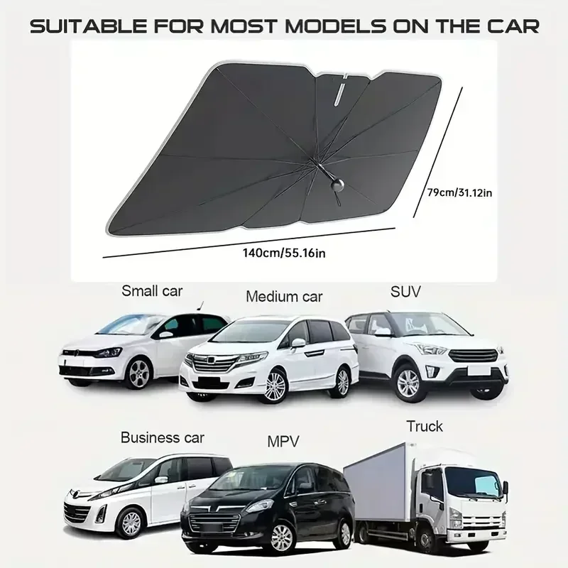 Opvouwbare autozonnescherm voo - Car Sunshade Windshield Umbrella Foldable recensie en prijs