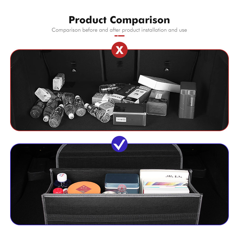 Opvouwbare vilten auto kofferb - Car Trunk Organizer Foldable Storage Box recensie en prijs