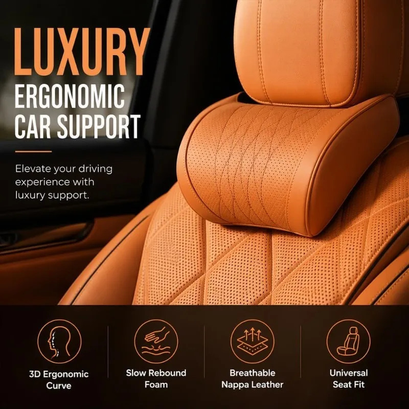 Universeel hoofdsteunkussen vo - Memory Foam Car Neck Pillow Lumbar Support recensie en prijs
