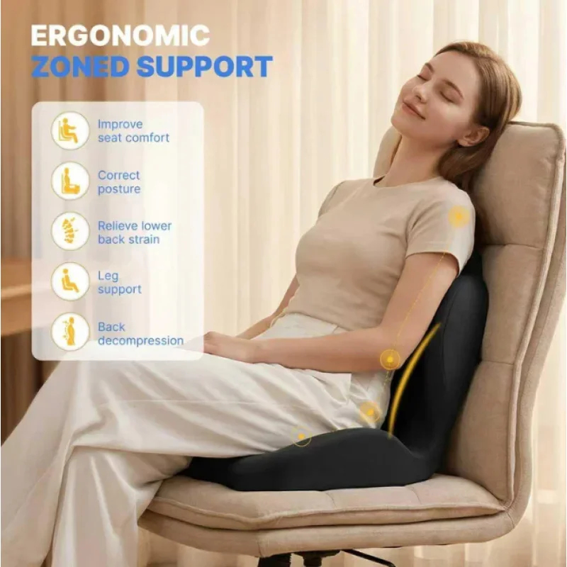 Zitkussen voor het stuitbeen,  - Memory Foam Car Neck Pillow Lumbar Support recensie en prijs